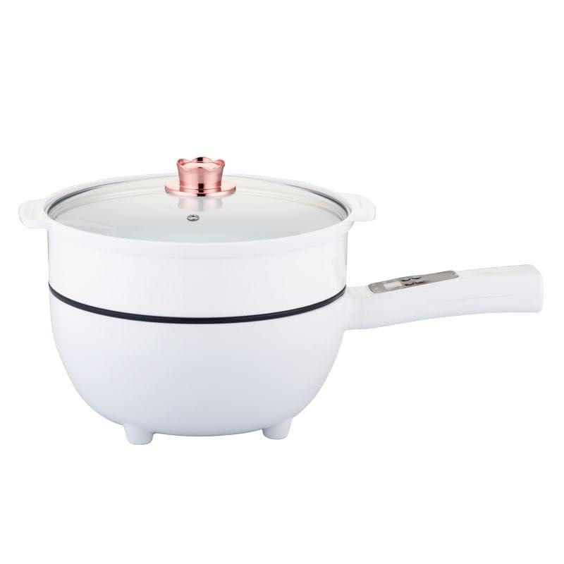 Image of 3L Electric Frying Pan & 4L Steamer | Multifunctional Portable 1500W Non-Stick Pot for Cooking | Durable Heat Safe Handle | Touch Control Panel | Includes a Spatula (STANDARD)