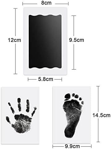 Nabance Inkless Hand & Footprint Kit, 4 Baby Inkless Print Pads, 8 Imprint Cards, Dog Paw Print Kit, Baby Imprint Kits Safe Non-Toxic, Pet Paw Stamp Pads, Pawprint Keepsake Kit
