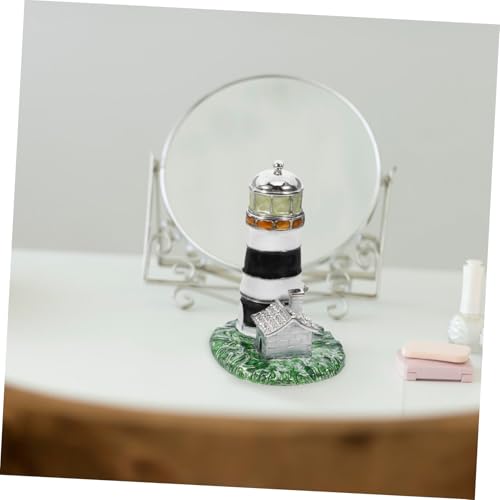Boîte à bijoux en forme de phare et rangement bagues rétro