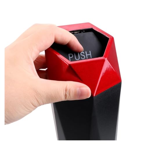 Cubo de basura para coche universal rojo mini papelera interior de almacenamiento 4