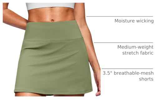 Image of SANTINY 13.5 inch /15 inch Skorts for Women with 2 Pockets High Waisted A Line Casual Pickleball Golf Skort Athletic Tennis Skirt