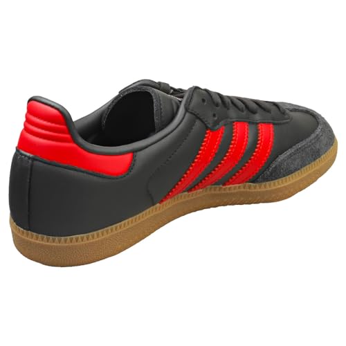 adidas Samba OG Men's Samba Soccer Shoe, Carbon/Better Scarlet/Gum, Size 7.52