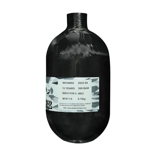 TUXING 4500Psi Carbon Fiber HPA Tank 48Ci/0.8L,PCP Air Tank Gas Cylinder,for PCP Air Rifles Paintball Gun FX Thread M18 * 1.5