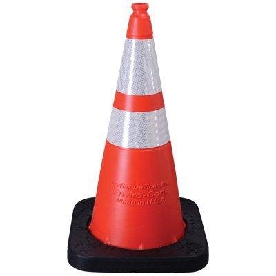 PVC Enviro-Cone, Orange - 28" - 7Lb With 6"& 4" Reflective Collar