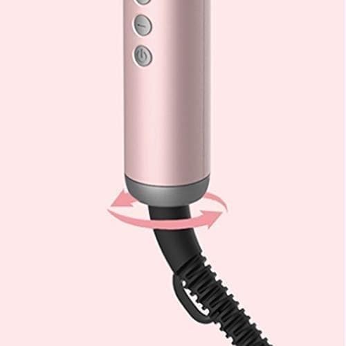 Peine alisador y rizador de cabello con tecnología iónica, cerámica y turmalina, 3 en 1, para alisar, rizar y cepillar, con pantalla LCD y base giratoria de 360° miniatura 4