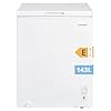 COMFEE' RCC146WH2EU(E) Congélateur coffre autonome 143L convertible congélateur/réfrigérateur, compresseur inverter, 4 étoiles, adapté aux dépendances, garages et abris, blanc [Classe énergétique E]