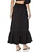 The Drop Women's Anupa Cotton Tiered Midi Skirt, Black, S