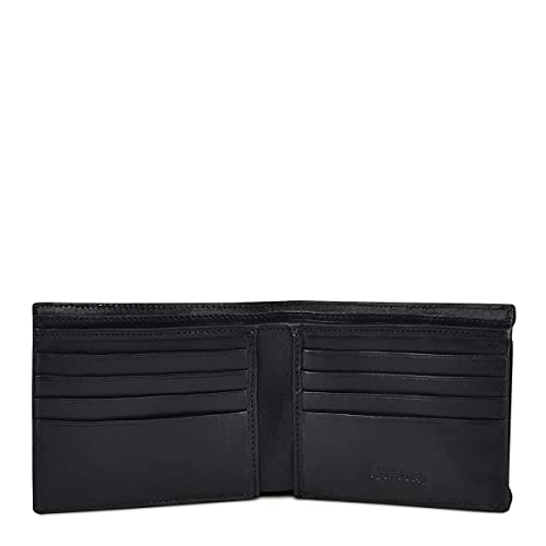 Cuadra men's bifold wallet in genuine leather black2