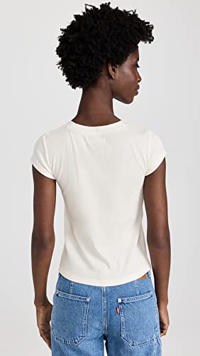 Madewell Women's Brightside Tee, Eyelet White, L #TOP2