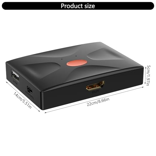 Commutateur KVM en métal durable pour double configuration informatique