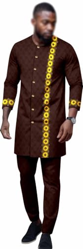 Costume Dashiki 2 pièces homme en coupe slim pour fête traditionnelle