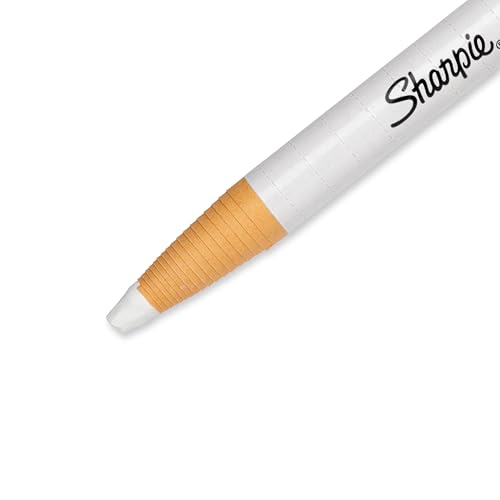 Sharpie China Marker Marqueur Polyvalent - Pointe Fine - Blanc - Lot de 12