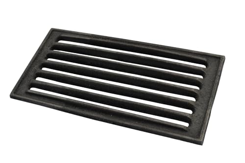 SEZAM Parrilla de hierro fundido para horno, 30 x 15 cm, diferentes diámetros, apta para estufa de chimenea, rejilla para horno, rejilla para el carbón
