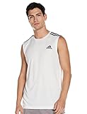 adidas Mens T-Shirt (Sleeveless) M 3S Tk, White, GM2158, XL