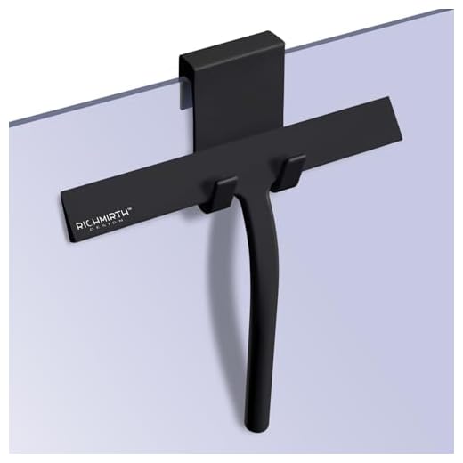 Silicone Rubber Blade Shower Squeegee 9" in Width Window Squeegee Car Squeegee Bathroom Squeegee Bathroom Shower Squeegee Clear Glass Wall Cleaner for Shower, Glass, Window with Silicone Hook