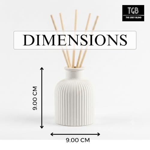 Image of Premium Concrete Reed Diffuser Pot, Stripe1, 9cmx9cm