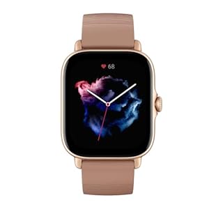 Amazfit GTS 3 Smartwatch Fitness, Kontrolle des Menstruationszyklus, Herzfrequenz, SpO2 und Stresslevel, intelligente Uhr mit mehr als 150 GPS-Sportmodi, 5 ATM wasserdicht, integrierte Alexa (Rosa)