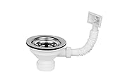 Muy resistente MONTSERRAT BO-41505 Válvula para Fregadero con rebosadero y Rejilla