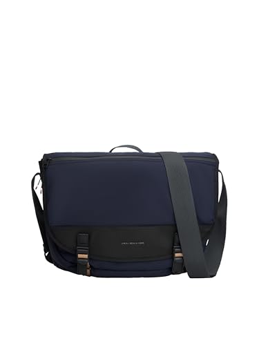 Image of Tommy Hilfiger Men's Lightweight Messenger Laptop Bag With Buckle and Adjustable Strap