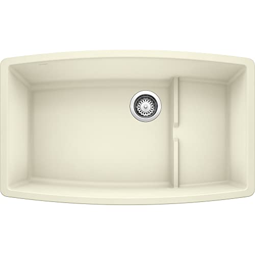 BLANCO, Biscuit 440065 PERFORMA CASCADE SILGRANIT Undermount Kitchen Sink with Colander