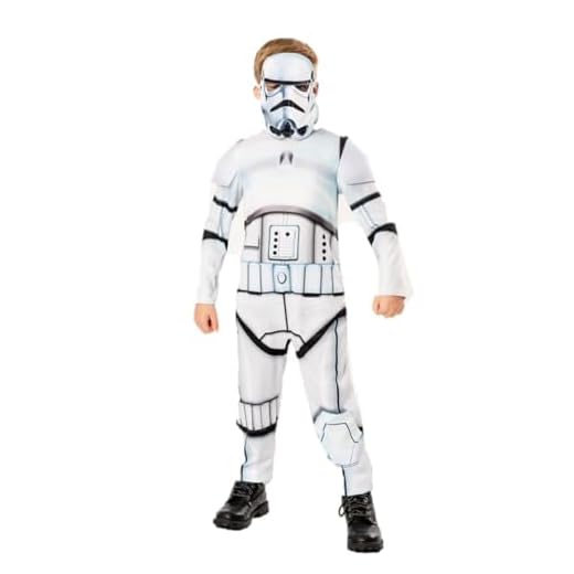 Rubies Disfraz Strom Trooper para niños, Jumpsuit estampado y Máscara, Oficial de Star Wars, Disfraz sostenible Green Colección para Carnaval, Navidad, Cumpleaños, Fiestas y Halloween