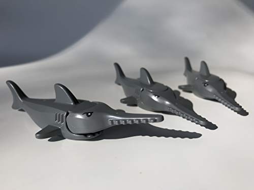 Preisvergleich Produktbild LEGO 3 Sägefische / 3 x Dunkelgrauer Sägefish / Sawfish