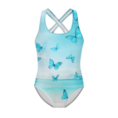 Image of Girls One Piece Swimsuits Size 5-14 Kawaii Gymnastics Leotard for Beach Vacations