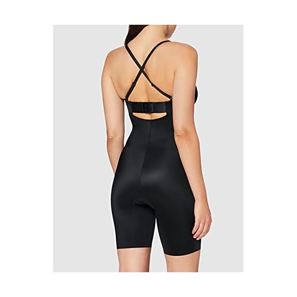 SPANX Suit Your Fancy Strapless Cupped Mid-Thigh Bodysuit Very Black LG