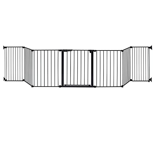 Kidco G6602 Hearth Gate Black Bundle Fits 137" (2) Items (1) G3111 Hearth Gate And (1) G4301 9" Extension #TOP12