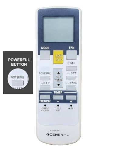 Image of Compatible with O General Split AC Remote AR-RAJ1E, 5 Years Warranty