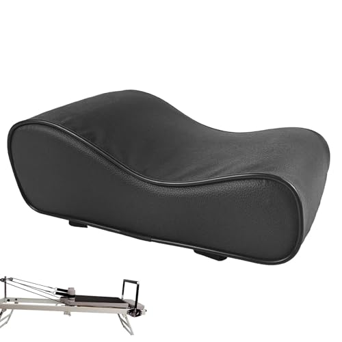 Coussin de maintien tête et cou en cuir PU noir pour Pilates et fitness à la maison