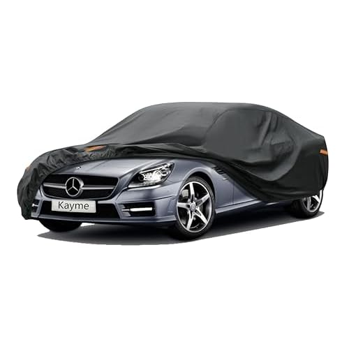 Kayme 7 Layers Car Cover Custom Fit for Mercedes Benz SLK Class 200 230 250 280 320 350 (1996-2025) Waterproof All Weather for Automobiles, Outdoor Fu