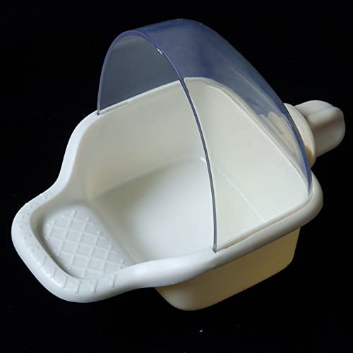 YXYOL Boîte de Bain d'oiseau intégrée,Baignoire Oiseaux Cage,baigneuse d'oiseau,boîte d'alimentation d'oiseau,boîte de Nourriture de Perroquet Anti-éclaboussures et Anti-éclaboussures Cover