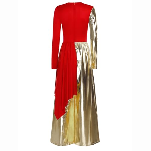 Robe liturgique métallique à manches longues TiaoBug pour femme - 2