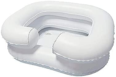Bassin de lavage de cheveux gonflable pour laver la tête au lit sans éclabousser