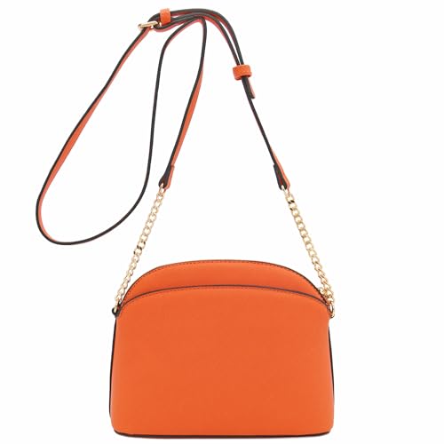Image of FashionPuzzle Saffiano Small Dome Crossbody bag with Chain Strap