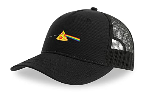 Casquette trucker cotton noir Prismzza ajustable avec visière courbée