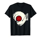 Vintage Vinyl Record Player Funny Sketch Drawing T-Shirt