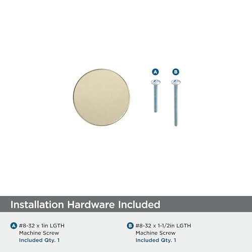 Amerock Versa 1-3/8 inch (35mm) Diameter Golden Champagne Cabinet Knob - 10 Pack by Amerock - Image 2