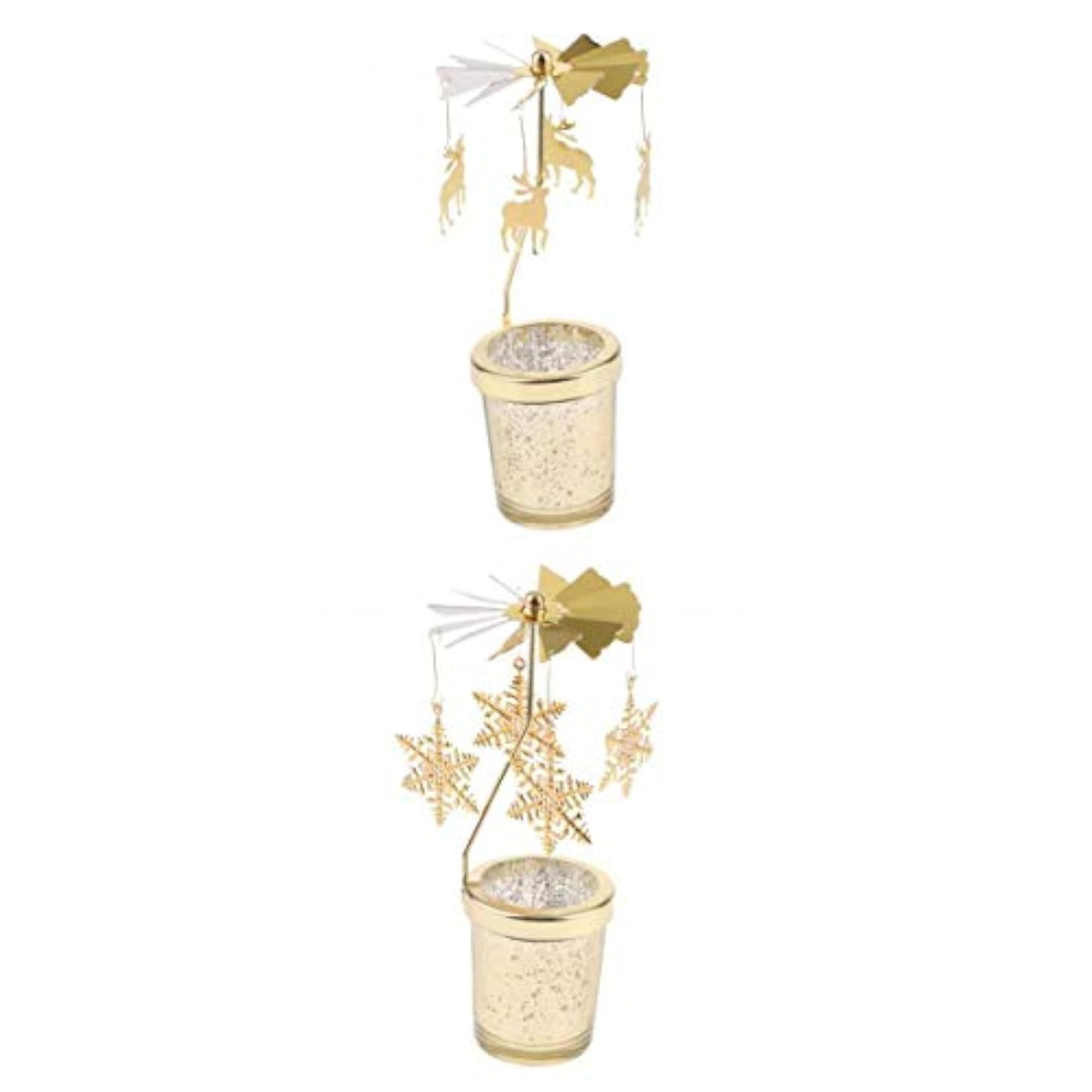 2PCS Romantic Rotating Candle Holder Stand