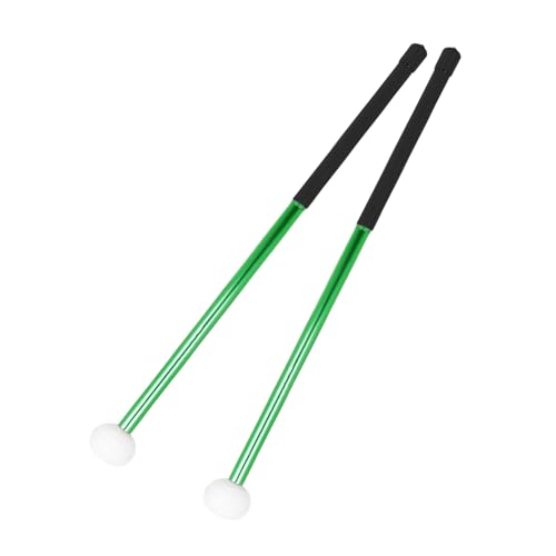 Par de baquetas con cabeza de fieltro verde LIOOBO miniatura 1