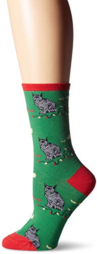 Socksmith Christmas Cat-Astrophe Green One Size