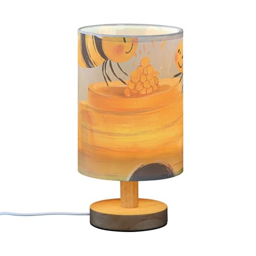 Lámpara de mesa de noche abeja con puerto USB miniatura 2