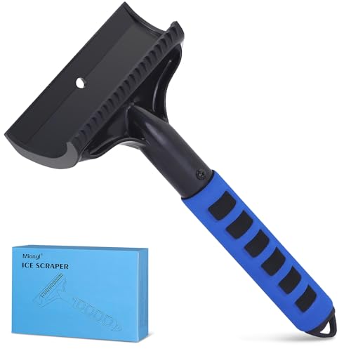 Mionyl Ice Scrapers for Car Windshield - 5.9' Wide Large Blade, Ergonomic Foam Grip, Efficient Snow...