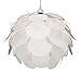 kwmobile Lampadario puzzle DIY bocciolo fiore - Paralume per lampada a sospensione - con set fissaggio al soffitto portalampada E27 cavo 80cm - bianco