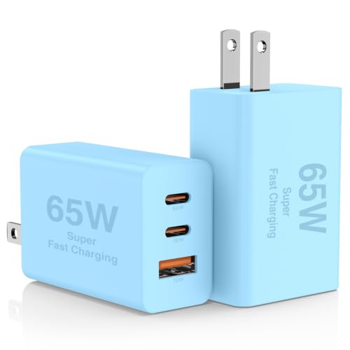 2-Pack 65W USB-C GaN Charger (3-Port)