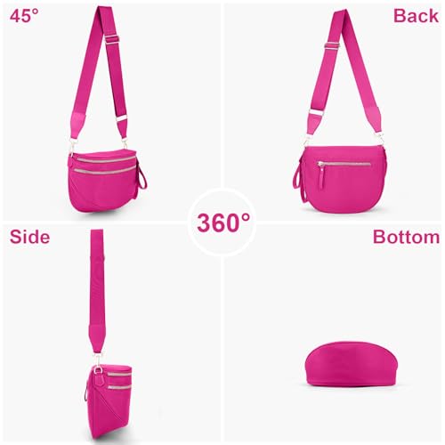 Image of Lushandy Bum Bag Checkered Crossbody Bag Mom Everyday Purse | Roomy Space, Wipe Clean, Wide Strap