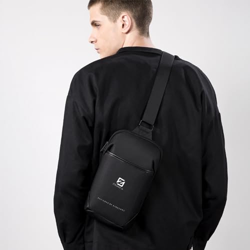 ZhaoCo Crossbody Backpack for Men Women Multipurpose Fashion Lightweight Chest Shoulder Bag Sling Bag For Cycling Holidays Party Travel Daypack Black3