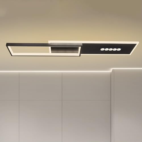 Image of Smartway -65 Watt Tessa Rectangle Modern| Decorative | Office| Home Decorative| Dining | LED Ceiling Light 3 Light Mode (Warm Cold & Natural White) for Office Bedroom Living Room Ceiling Lights