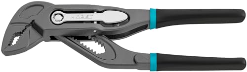 HAZET Universal-/Wasserpumpenzange 760-12, 125 mm, 2 mm Rastabstand, 13 Rastpositionen, induktiv gehärtete Zähne, laser-geschnittene Verzahnung, doppelte Tauchbeschichtung für e Handhabung